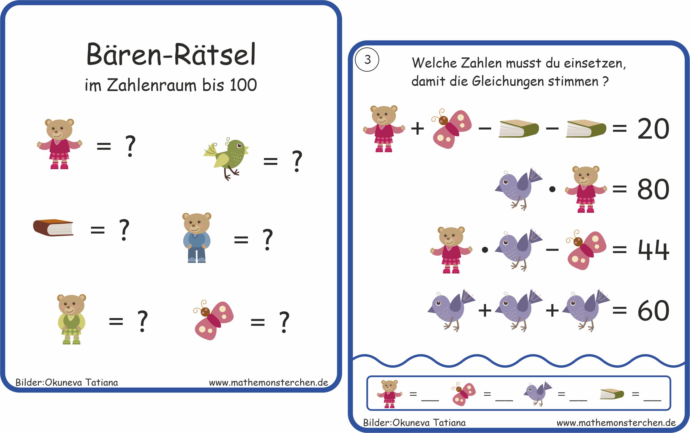 Mathemonsterchen - alle Grundrechenarten